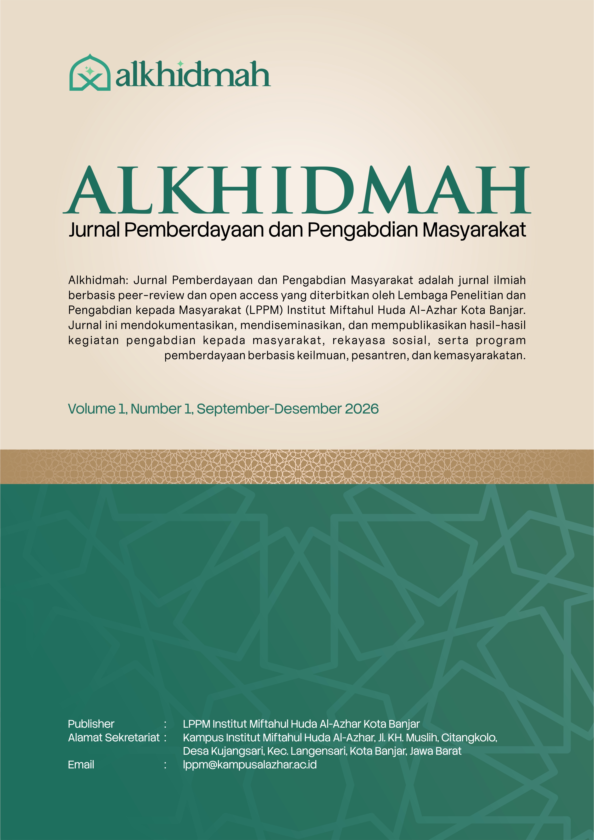 Alkhidmah: Jurnal Pemberdayaan dan Pengabdian Masyarakat 
